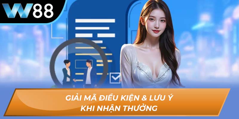 Điều kiện & lưu ý khi nhận thưởng