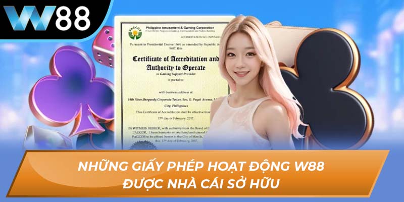 Giấy phép hoạt động W88