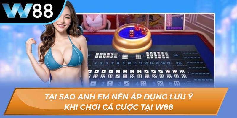 Tại sao anh em nên áp dụng lưu ý khi chơi cá cược tại W88